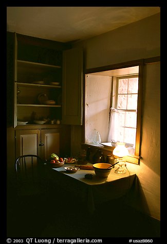 Room inside Winsor Castle. Pipe Spring National Monument, Arizona, USA (color)