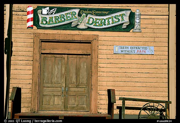 Dentist shop, Old Tucson Studios. Tucson, Arizona, USA