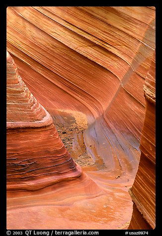The Wave, side formation. Coyote Buttes, Vermilion cliffs National Monument, Arizona, USA