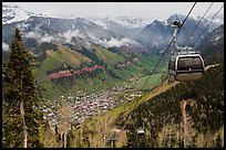 Gondola and valley. Telluride, Colorado, USA (color)