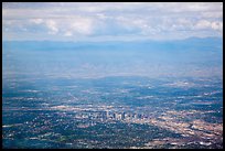 Aerial view of Denver and front range. Colorado, USA (color)