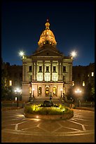 Colorado State Capitol at night. Denver, Colorado, USA ( color)