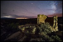 Tower Point at night. Hovenweep National Monument, Colorado, USA ( color)