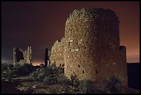 Hovenweep Castle at night. Hovenweep National Monument, Colorado, USA ( color)