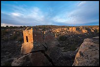 Stronghold House and Little Ruin Canyon. Hovenweep National Monument, Colorado, USA ( color)