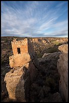 Stronghold House on rim of Little Ruin Canyon. Hovenweep National Monument, Colorado, USA ( color)