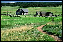 Historic barns,  Florissant Fossil Beds National Monument. Colorado, USA ( color)