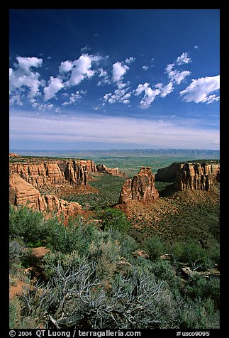 Mesas, Monument Canyon view. Colorado National Monument, Colorado, USA (color)