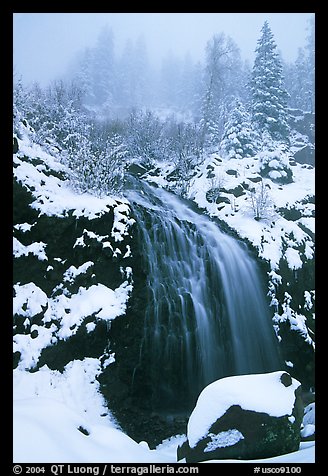 Waterfall near the Continental Divide. Colorado, USA (color)