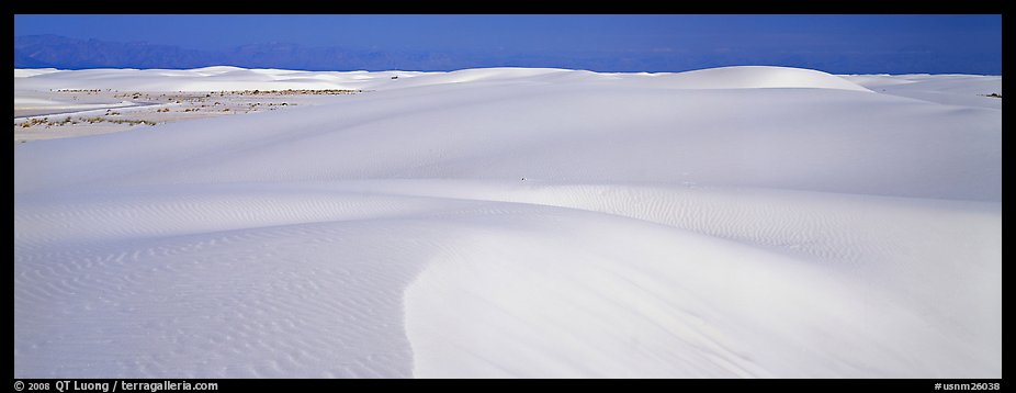 White sand dunes landscape. White Sands National Park, New Mexico, USA.