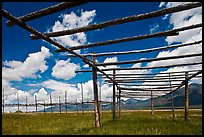 Wooden drying racks. Taos, New Mexico, USA ( color)