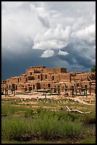 Largest multistoried Pueblo structure. Taos, New Mexico, USA