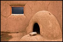 Domed oven and window. Taos, New Mexico, USA ( color)