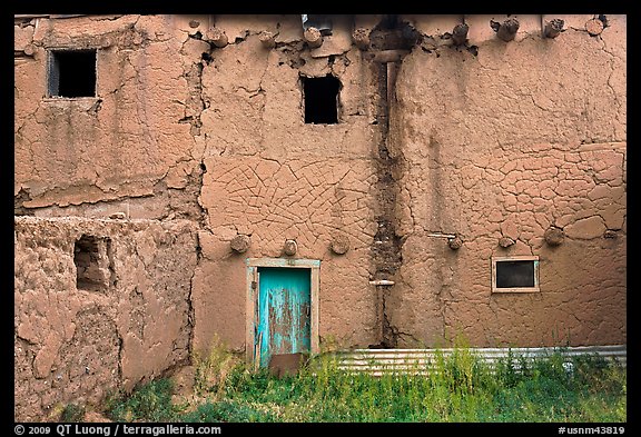 Old adobe walls. Taos, New Mexico, USA