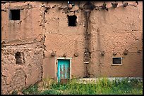 Old adobe walls. Taos, New Mexico, USA (color)