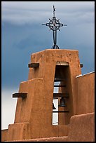 Church Bell tower in adobe style. Taos, New Mexico, USA ( color)