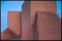 Windowless walls at the back of San Francisco de Asisis mission, Rancho de Taos. Taos, New Mexico, USA ( color)