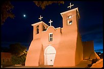 Church San Francisco de Asisis at night, Rancho de Taos. Taos, New Mexico, USA ( color)