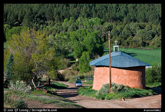 Village church. New Mexico, USA (color)
