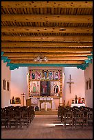 Inside of Picuris Church, Picuris Pueblo. New Mexico, USA ( color)
