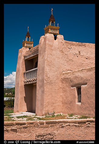 San Jose de Gracia adobe church. New Mexico, USA (color)