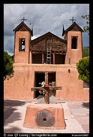 Chapel, Chimayo sanctuary. New Mexico, USA (color)