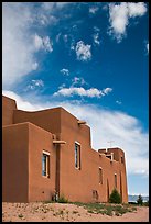 Modern church in adobe style. New Mexico, USA ( color)