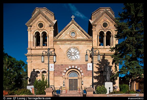 Cathedral St Francis, afternoon. Santa Fe, New Mexico, USA (color)