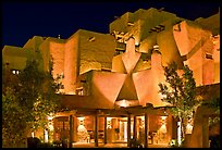 Loreto Inn by night. Santa Fe, New Mexico, USA ( color)