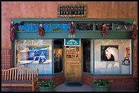 Canyon Road fine art gallery storefront,. Santa Fe, New Mexico, USA ( color)