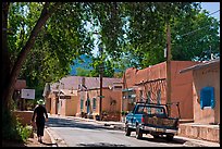 Canyon Road and art galleries. Santa Fe, New Mexico, USA ( color)