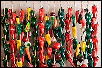Ceramic peppers for sale. Santa Fe, New Mexico, USA (color)