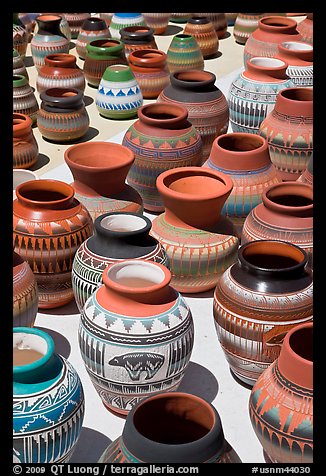 Pottery for sale. Santa Fe, New Mexico, USA