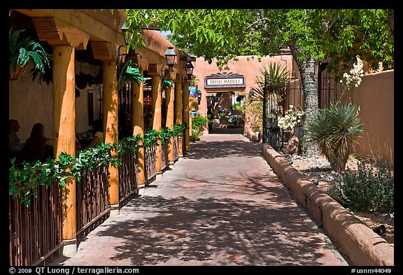 Alley, old town. Albuquerque, New Mexico, USA (color)