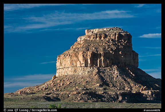 Fajada Butte, early morning. Chaco Culture National Historic Park, New Mexico, USA (color)