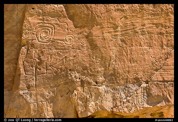 Pictographs. Chaco Culture National Historic Park, New Mexico, USA (color)