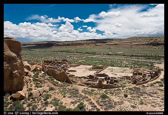 Pueblo Bonito from above. Chaco Culture National Historic Park, New Mexico, USA