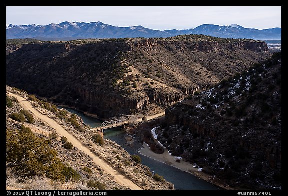 John Dunn Bridge. Rio Grande Del Norte National Monument, New Mexico, USA (color)