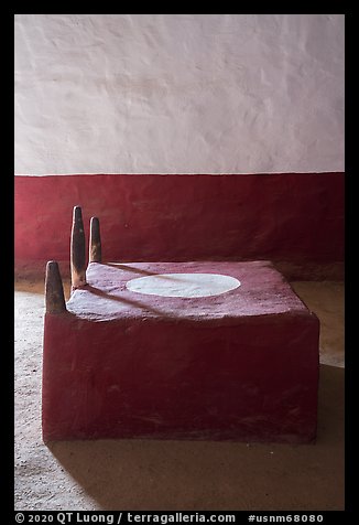 Furniture detail, Great Kiva. Aztek Ruins National Monument, New Mexico, USA