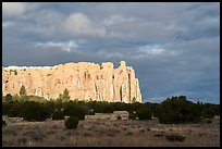 Sandstone promontory at sunrise. El Morro National Monument, New Mexico, USA ( color)