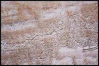 Cursive spanish inscription. El Morro National Monument, New Mexico, USA ( color)