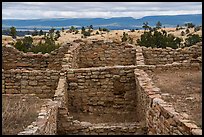 Ruined walls, Atsinna Pueblo. El Morro National Monument, New Mexico, USA ( color)