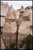 Pumice, ash, and tuff cone rock formations. Kasha-Katuwe Tent Rocks National Monument, New Mexico, USA ( color)