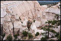Tent rocks of conical shape in gorge. Kasha-Katuwe Tent Rocks National Monument, New Mexico, USA ( color)