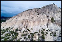 Aerial View of cliff with tent rocks. Kasha-Katuwe Tent Rocks National Monument, New Mexico, USA ( color)