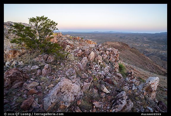 Picacho Mountain summit at dawn. Organ Mountains Desert Peaks National Monument, New Mexico, USA