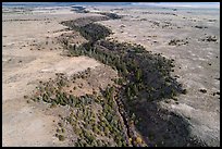 Aerial view of Gorge of Rio San Antonio. Rio Grande Del Norte National Monument, New Mexico, USA ( color)