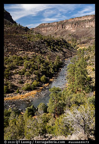 Rio Grande River and Big Arsenic Spring area. Rio Grande Del Norte National Monument, New Mexico, USA