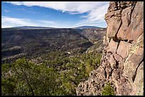 Cliff, Gorge at Big Arsenic, and Ute Mountain. Rio Grande Del Norte National Monument, New Mexico, USA ( color)