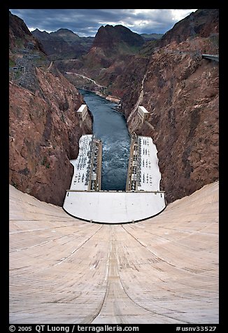 Power plant, Black Canyon, Colorado River. Hoover Dam, Nevada and Arizona